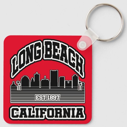 Long Beach, Californië Sleutelhanger (Achterkant)