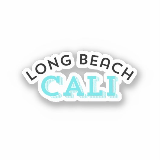 Long Beach Californië Sticker (Voorkant)