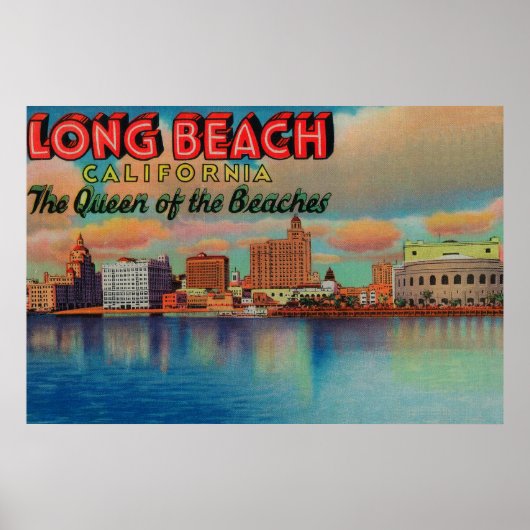 Long Beach, Californië - The Queen of Beaches Poster (Voorkant)