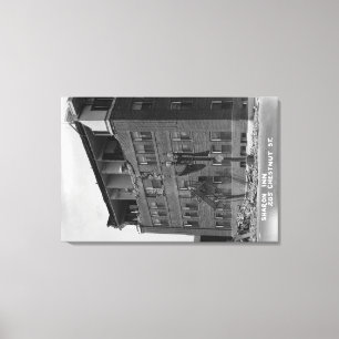 Long Beach, Californië Uitzicht van Sharon Inn Canvas Afdruk