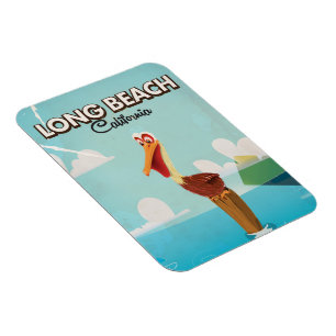 Long Beach Californië Vintage Pelican reis Magneet