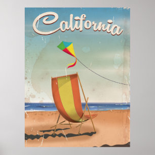Long Beach Californië vintage reisposter Poster