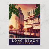 Long Beach, Californië, Waterkant, Reizen Briefkaart (Voorkant)