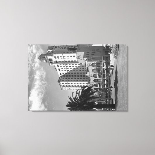 Long Beach, Californië Wilton Hotel Photography Canvas Afdruk (Voorkant)