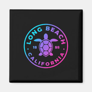 Long Beach Californië Zee Schildpad Tie Dye Beach Magneet