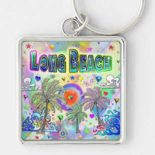 Long Beach Deep Dream Sleutelhanger