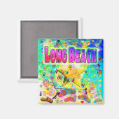 Long Beach Epoch Uur Magnet (Voorkant / Achterkant)