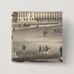 Long Beach House, Long Beach, NJ Vierkante Button 5,1 Cm