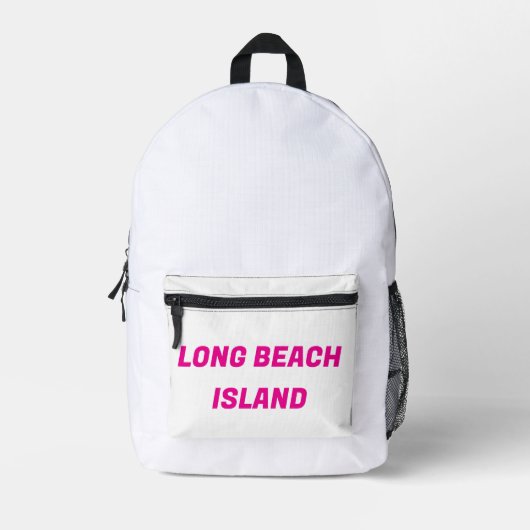 LONG BEACH ISLAND BACKPACK BEDRUKTE RUGZAK (Voorkant)