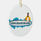 Long Beach Island Keramisch Ornament (Rechts)