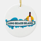 Long Beach Island Keramisch Ornament (Voorkant)