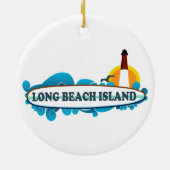 Long Beach Island Keramisch Ornament (Achterkant)