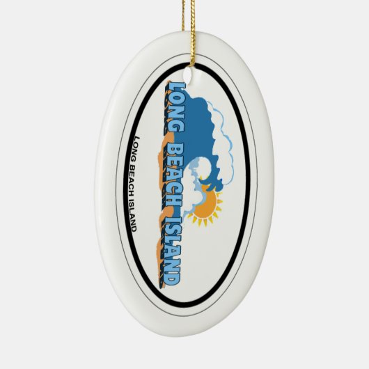 Long Beach Island Keramisch Ornament (Rechts)