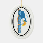 Long Beach Island Keramisch Ornament (Achterkant)