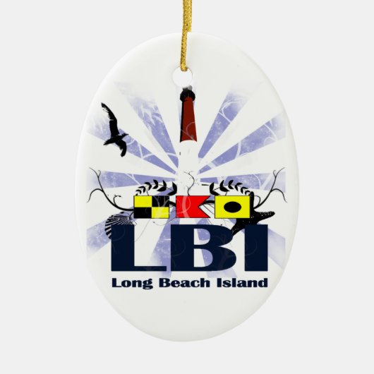 Long Beach Island Keramisch Ornament (Voorkant)