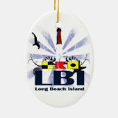 Long Beach Island Keramisch Ornament (Achterkant)