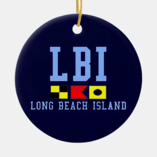 Long Beach Island Keramisch Ornament (Voorkant)