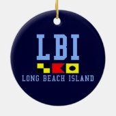 Long Beach Island Keramisch Ornament (Achterkant)