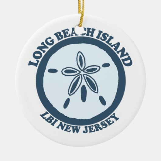 Long Beach Island Keramisch Ornament (Voorkant)