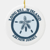 Long Beach Island Keramisch Ornament (Achterkant)