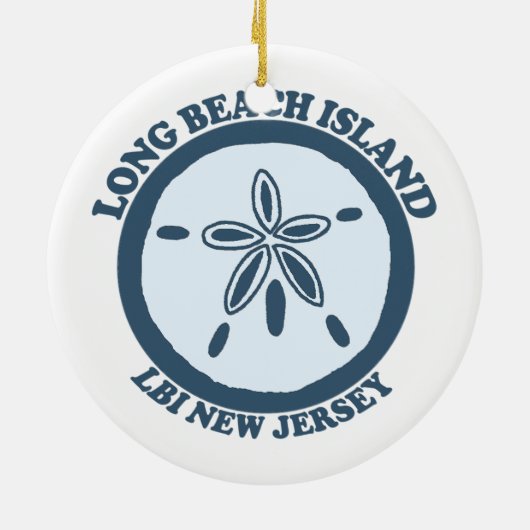 Long Beach Island Keramisch Ornament (Achterkant)