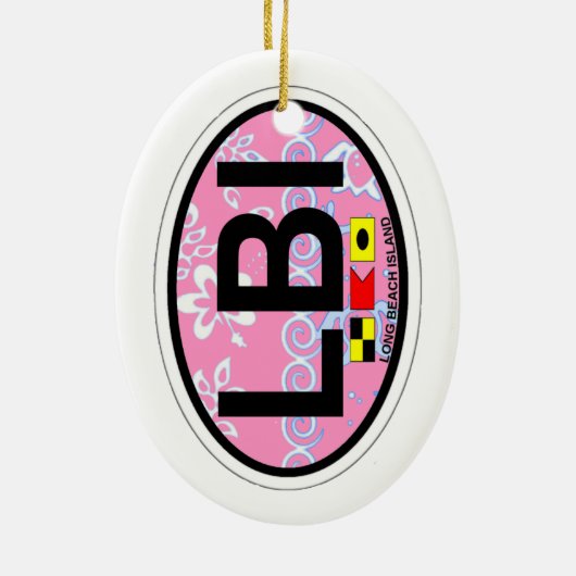 Long Beach Island Keramisch Ornament (Achterkant)