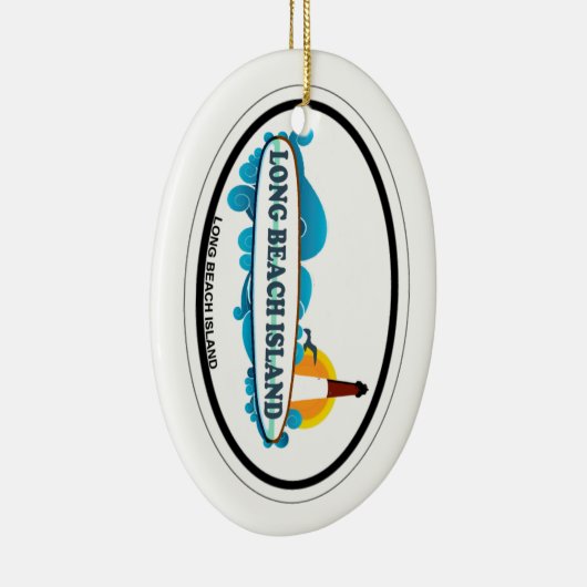 Long Beach Island Keramisch Ornament (Rechts)