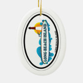 Long Beach Island Keramisch Ornament (Achterkant)