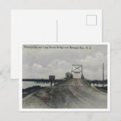 Long Beach Island LBI NJ Barnegat Bay Bridge jaren Briefkaart (Voorkant / Achterkant)