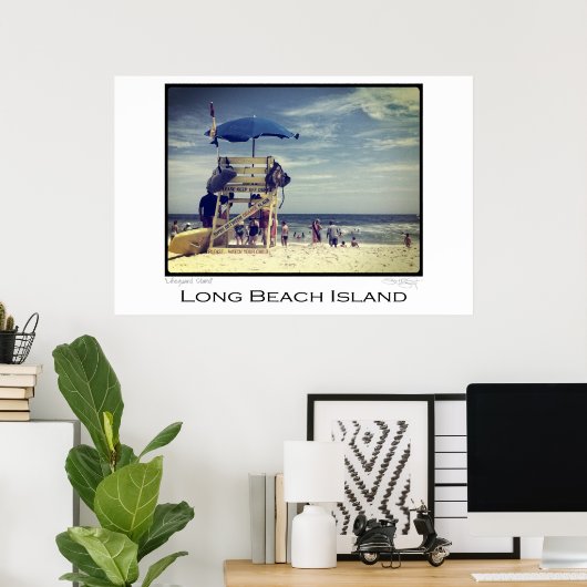 Long Beach Island Lifeguard Stand Poster (Thuiskantoor)