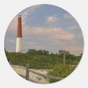 Long Beach Island Light House New Jersey USA Ronde Sticker