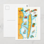 Long Beach Island, New Jersey, kaart (Voorkant / Achterkant)