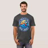 Long Beach Island New Jersey NJ  Nautical T-shirt (Voorkant volledig)