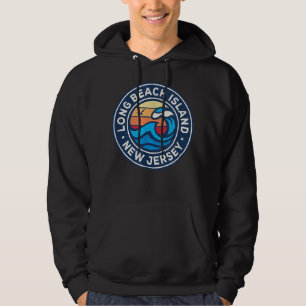Long Beach Island New Jersey NJ  Nautical W Hoodie