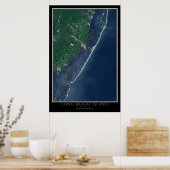Long Beach Island New Jersey Satellite Poster Map (Keuken)