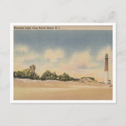Long Beach Island NJ, Barnegat Light 1946 Geïnspir Briefkaart (Voorkant)