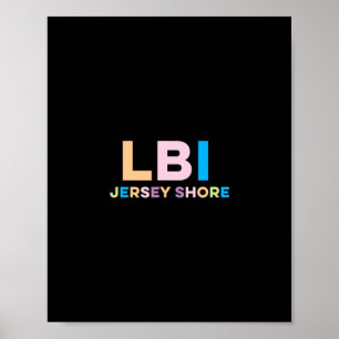Long Beach Island Nj Kleurrijke Vakantie Poster