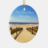 Long Beach Island, NJ LBI kerstversiering Keramisch Ornament (Rechts)