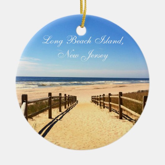 Long Beach Island, NJ LBI kerstversiering Keramisch Ornament (Voorkant)