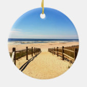 Long Beach Island, NJ LBI kerstversiering Keramisch Ornament (Achterkant)