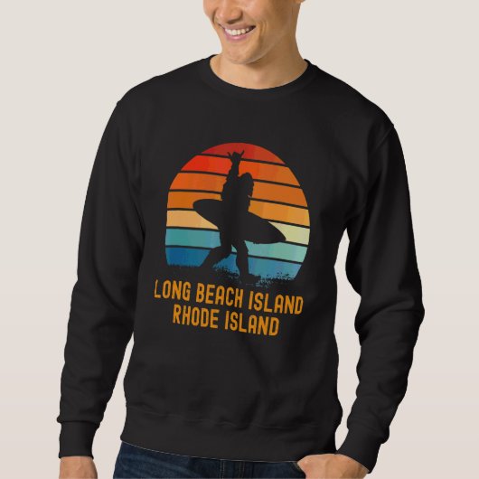 Long Beach Island Rhode Island Sasquatch Souvenir Trui (Voorkant)