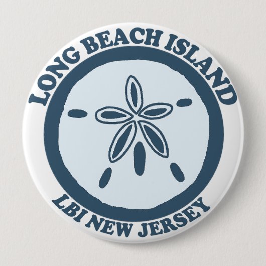 Long Beach Island Ronde Button 4,0 Cm (Voorkant)