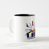 Long Beach Island Tweekleurige Koffiemok (Voorkant links)