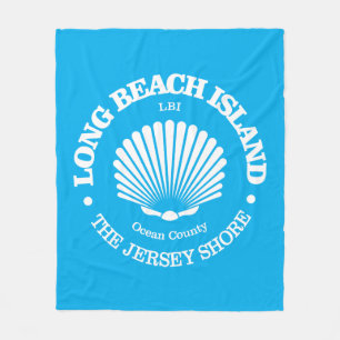 Long Beach Island (zeeschelp) Fleece Deken