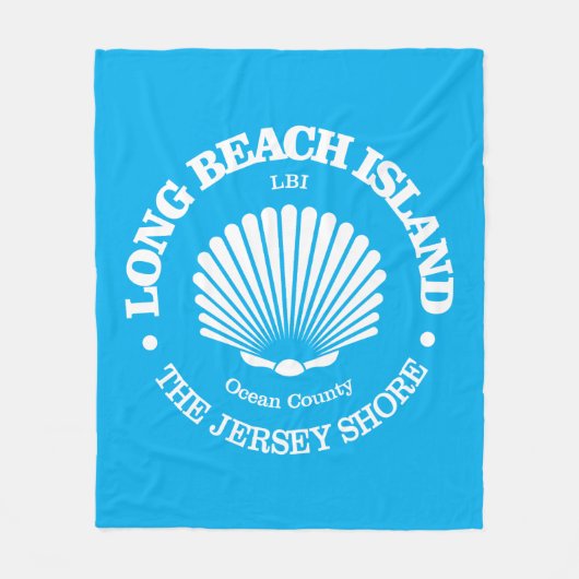 Long Beach Island (zeeschelp) Fleece Deken (Voorkant)
