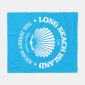 Long Beach Island (zeeschelp) Fleece Deken (Voorkant (Horizontaal))
