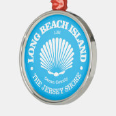 Long Beach Island (zeeschelp) Metalen Ornament (Links)
