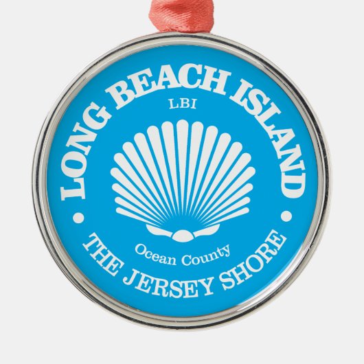 Long Beach Island (zeeschelp) Metalen Ornament (Voorkant)