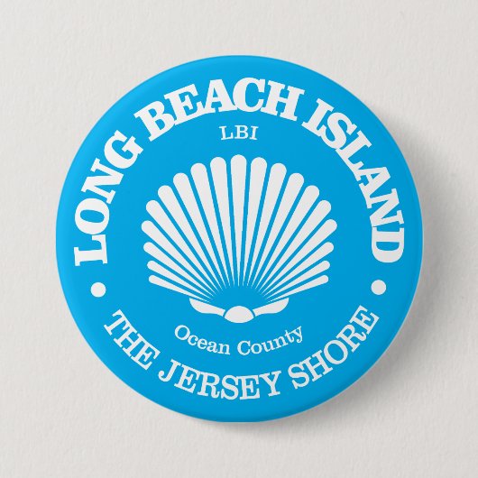 Long Beach Island (zeeschelp) Ronde Button 7,6 Cm (Voorkant)