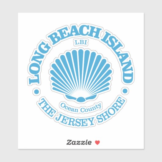 Long Beach Island (zeeschelp) Sticker (Vel)